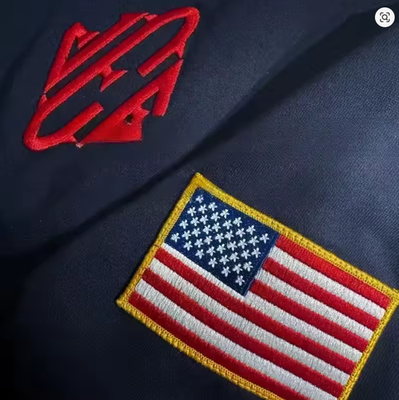 Y2K Retro Epstein Embroidered Quarter Zip Sweatshirt –Navy Blue